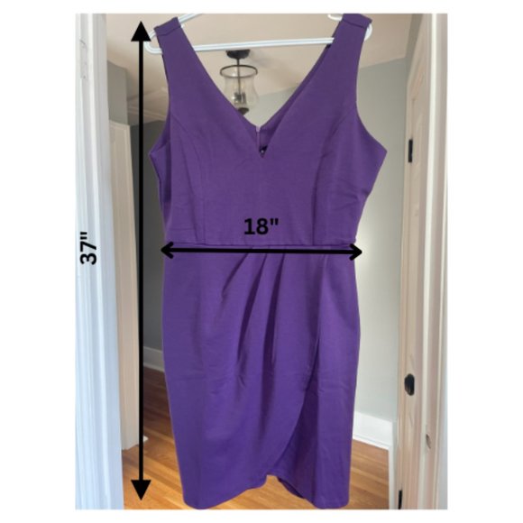 Oxiuly Purple Tulip Dress Size XL - Picture 6 of 6